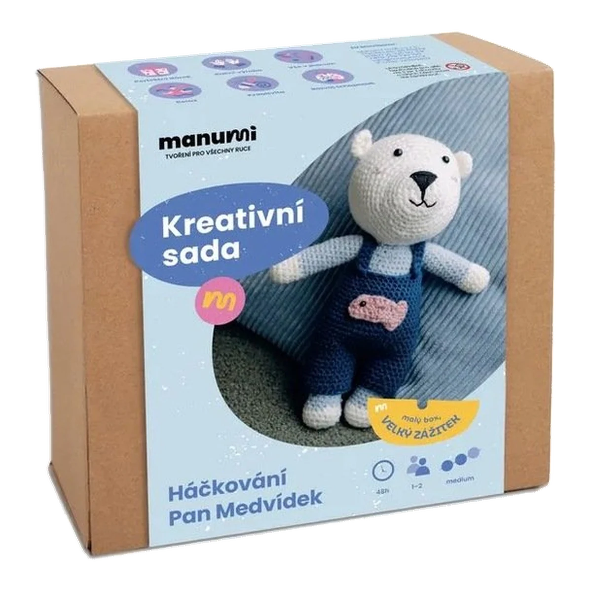 Manumi Amigurumi Crochet Kit, Mr Bear