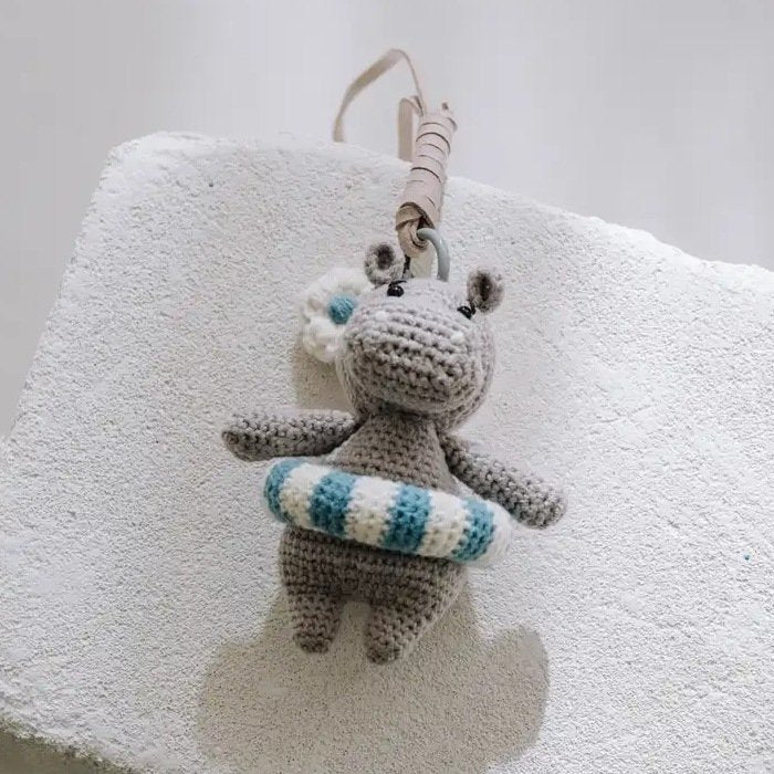 Manumi Amigurumi Crochet Kit, Hippo Keychain
