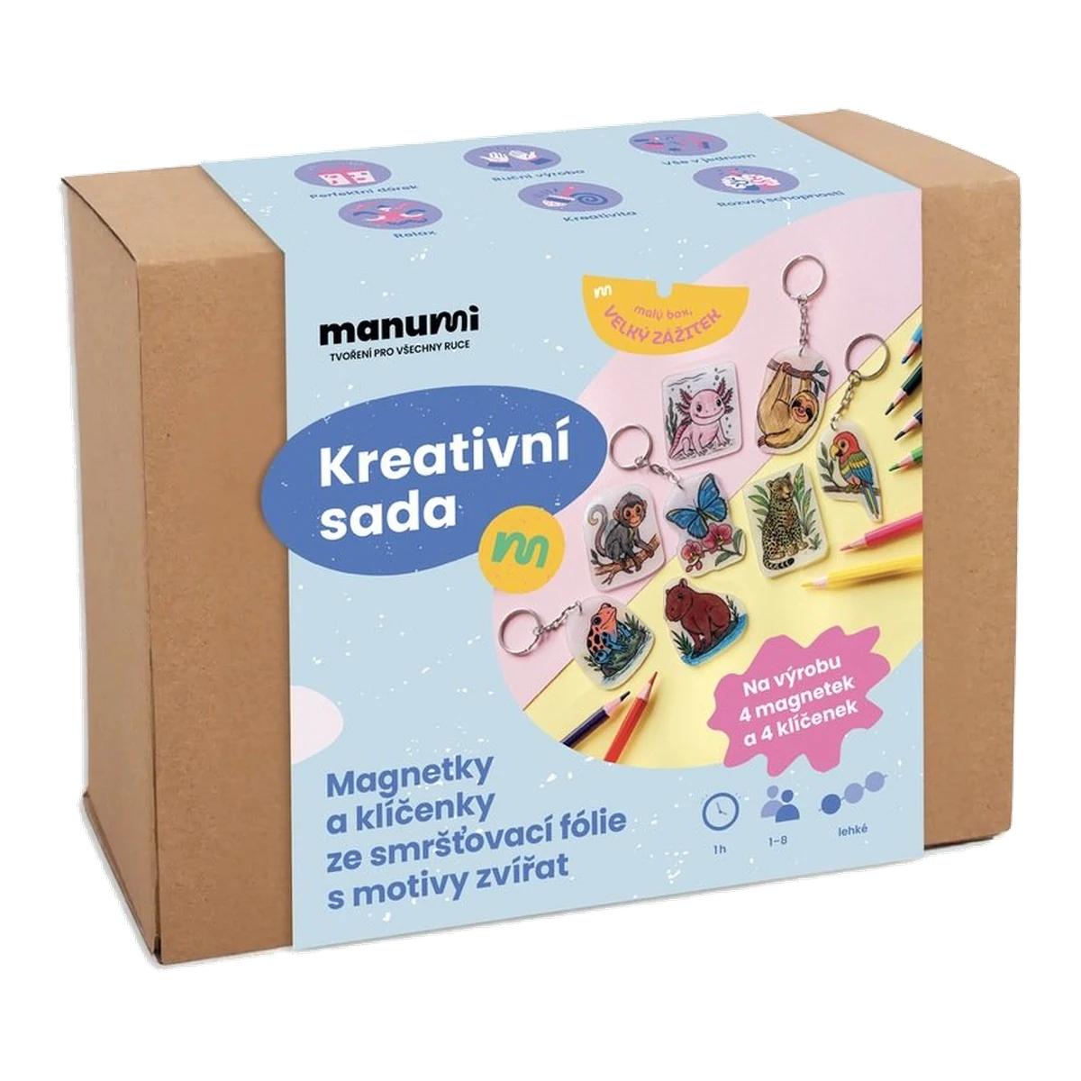 Manumi Shrink Film Magnets and Keychains Kit, Jungle Animals