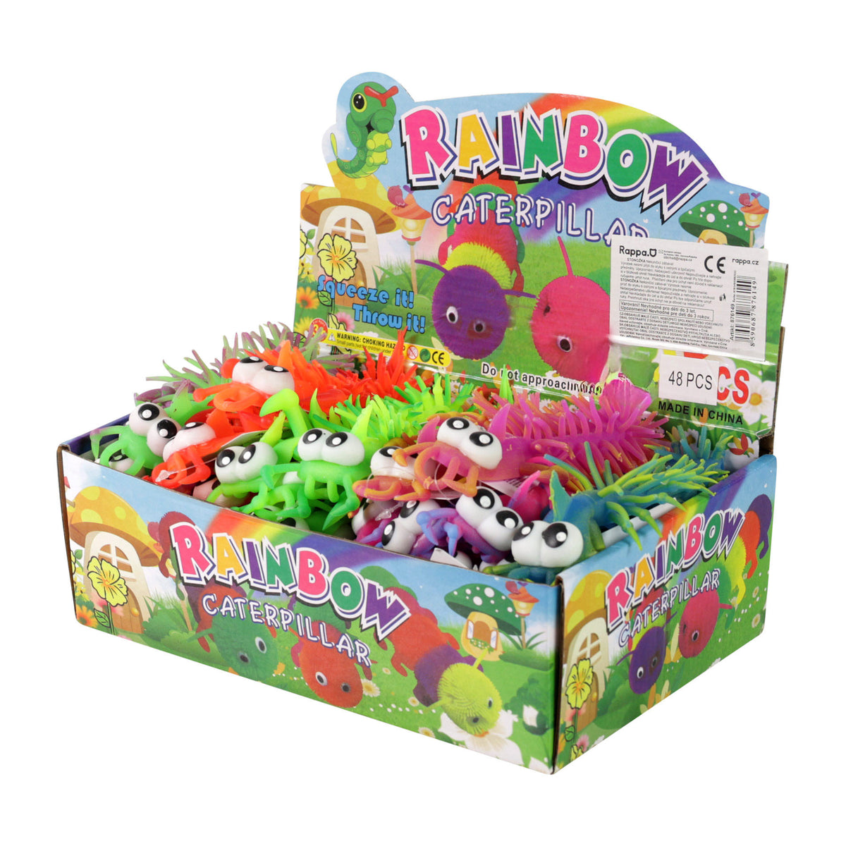 Stretchy centipede with big eyes 48 pcs
