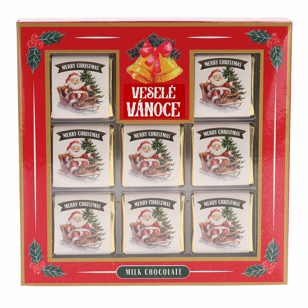 Christmas Gift Set of Chocolate Squares 55 g