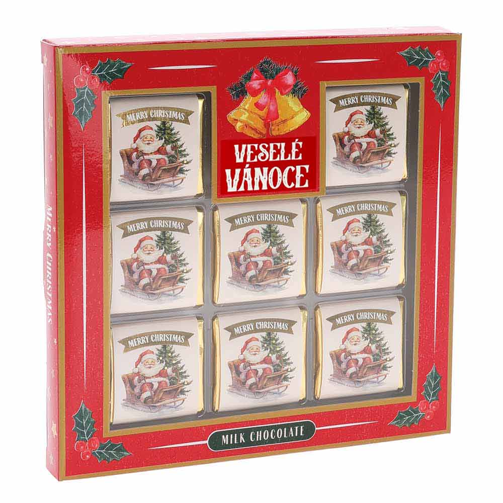 Christmas Gift Set of Chocolate Squares 55 g