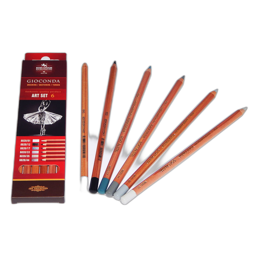 Koh-i-Noor 8826 Pastel Pencils Set of 6 Portrait
