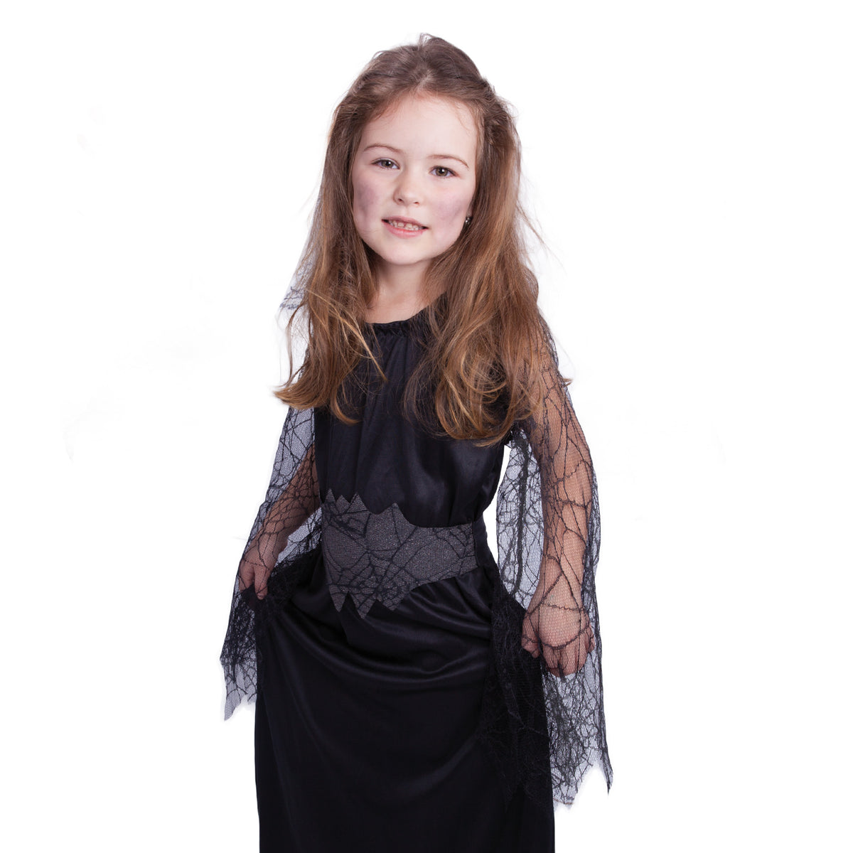 Children's black witch costume, size S