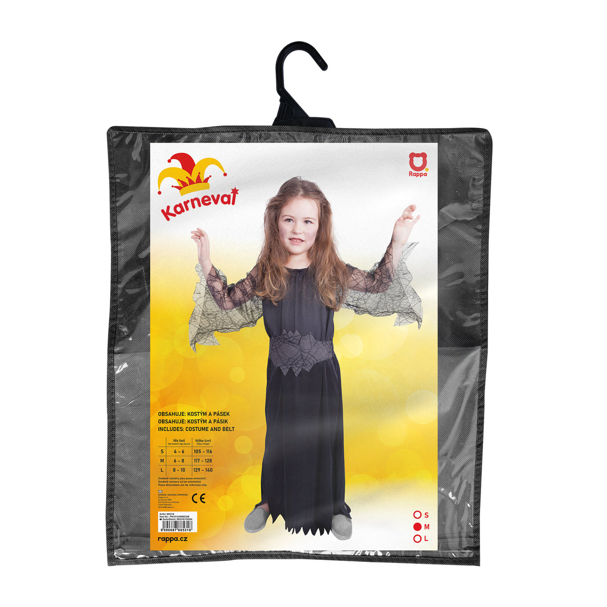 Children's black witch costume M