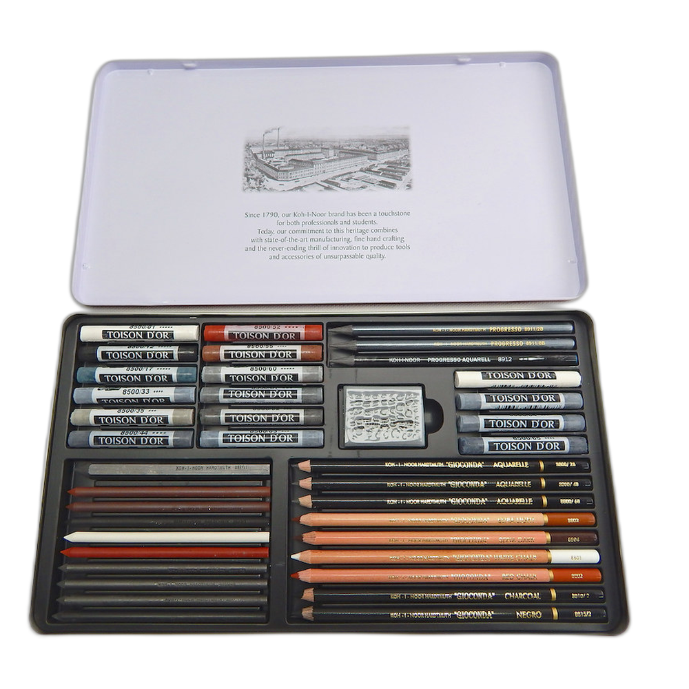 Koh-i-Noor Gioconda Large Drawing Set 8891 in Tin