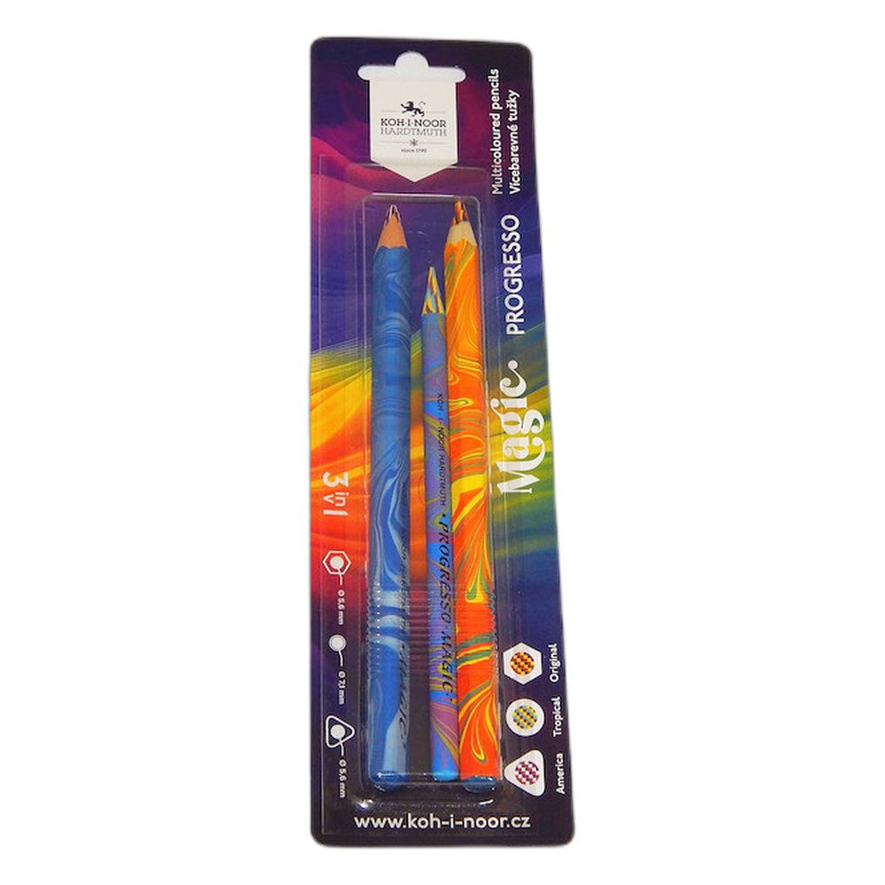 Koh-i-Noor Magic 9038 Multicoloured Pencils Set of 3