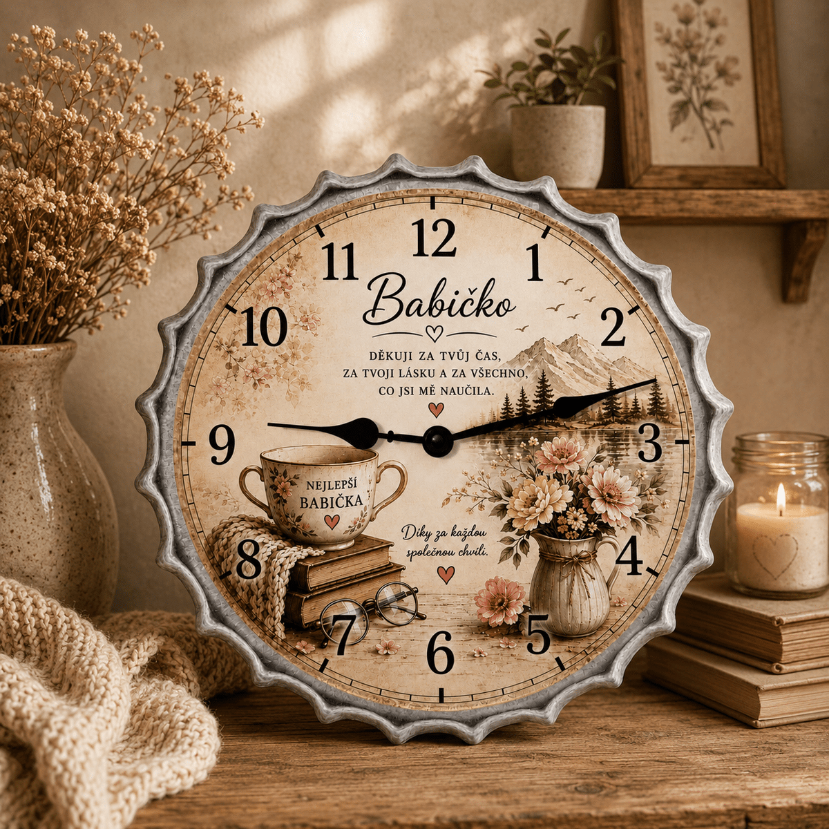Grandma, Thank You for Your Time Wall Clock