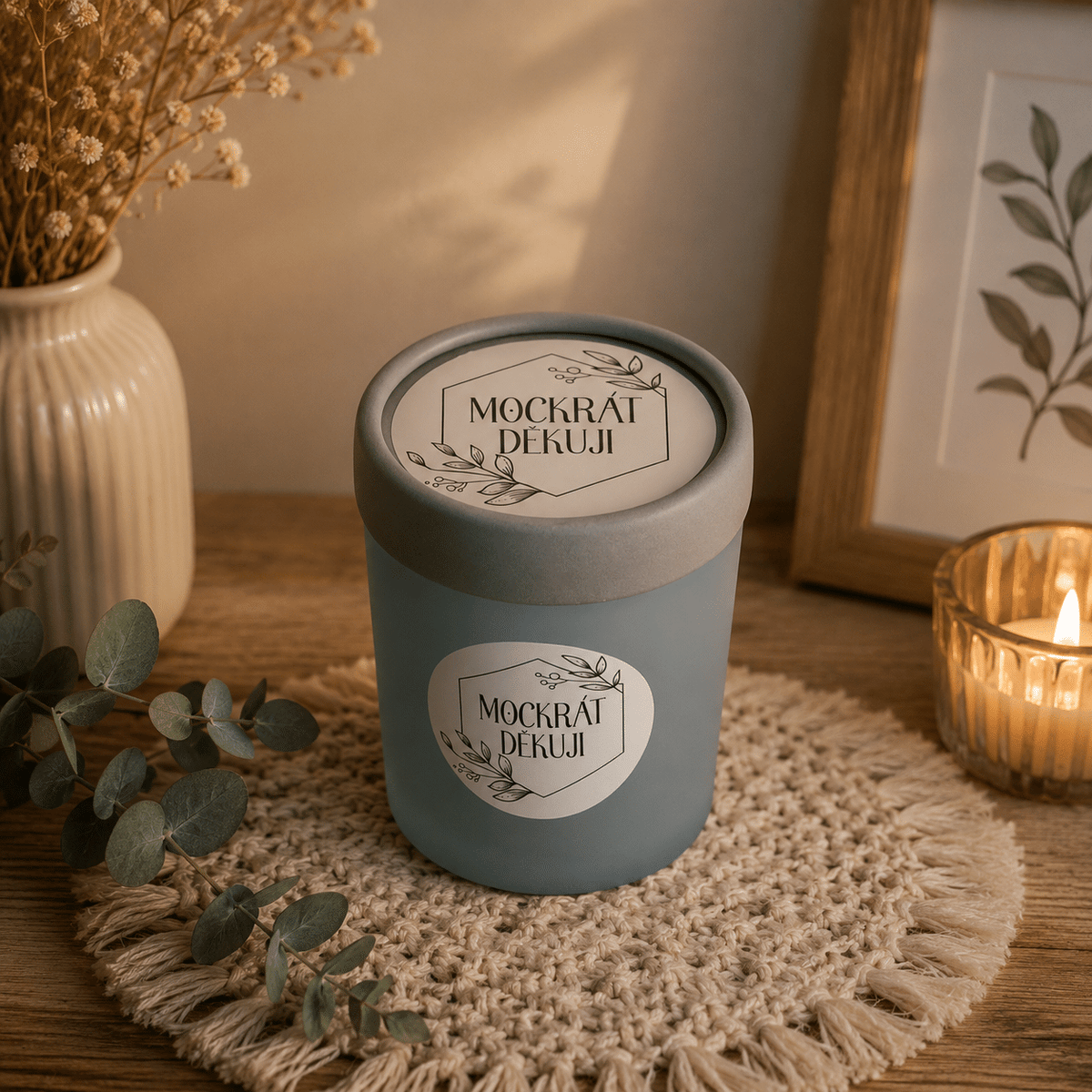 Scented Candle in Gift Packaging – Thank You Very Much