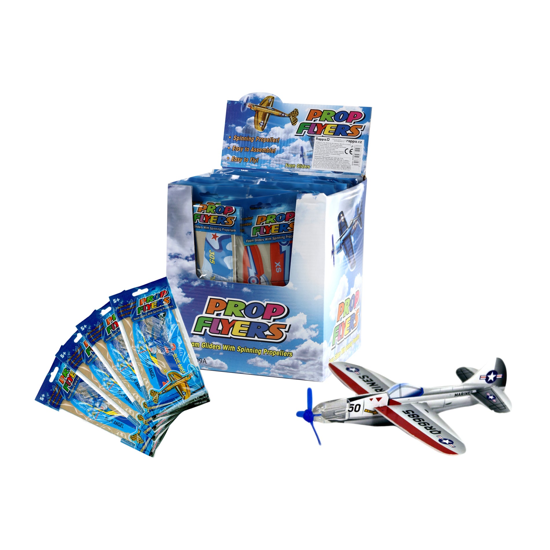 Throwing polystyrene airplanes with propellers 2 pcs