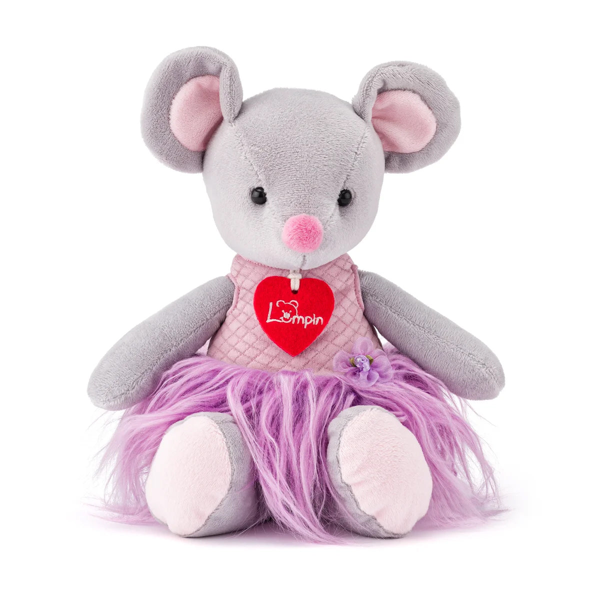 Grey plush mouse Akiko 30 cm