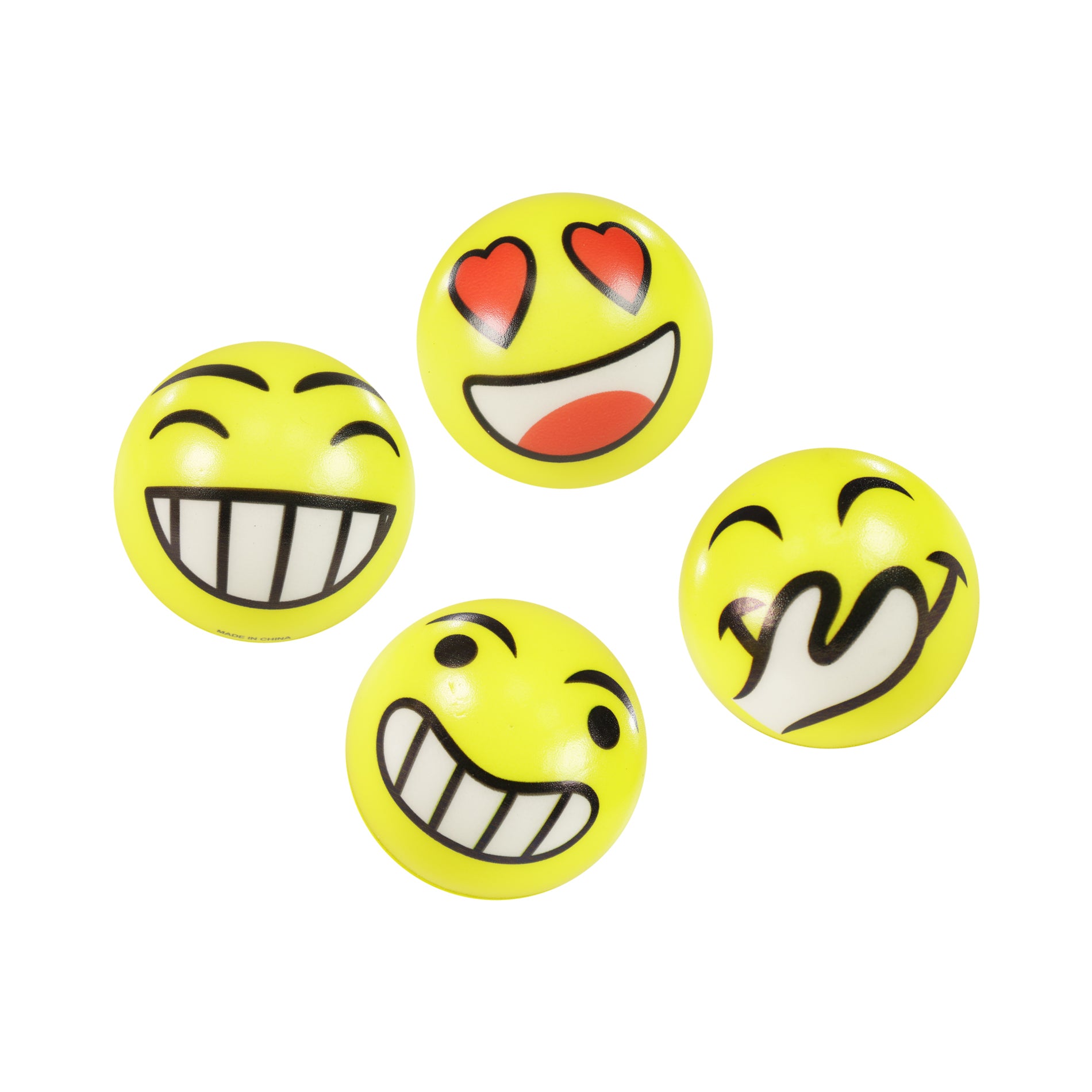 Foam ball with a face, 12 pcs