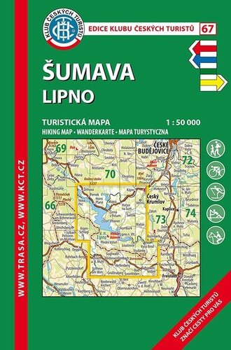 KČT 67 Šumava Lipno 1:50 000 Turistická mapa (2024)