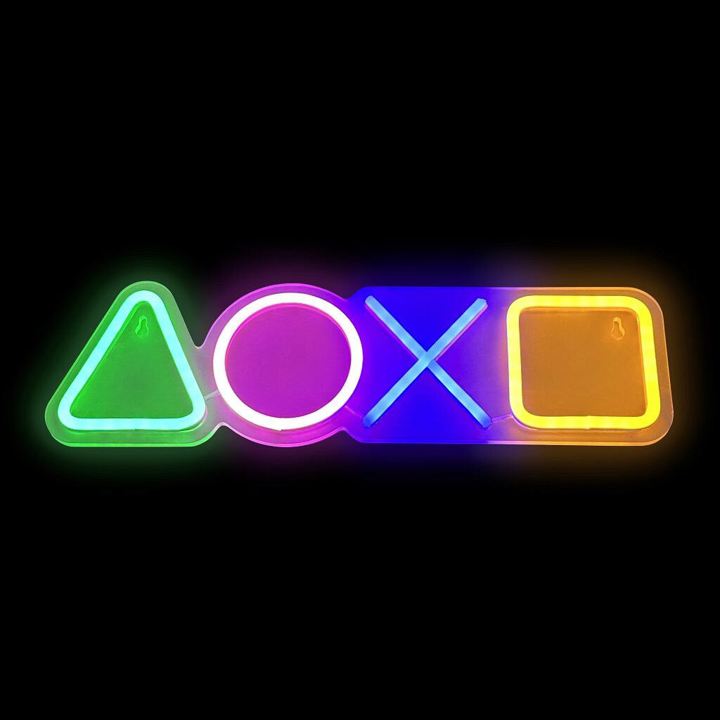 LED neon gamepad buttons lamp