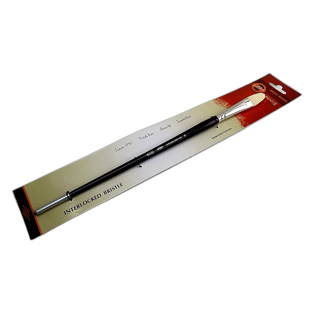 Koh-i-Noor Hog Bristle Oval Filbert Brush 9936 Size 8