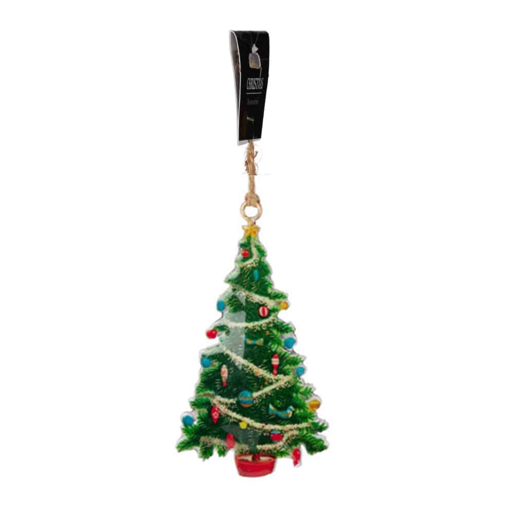 Metal Christmas Tree Ornament, 10 cm