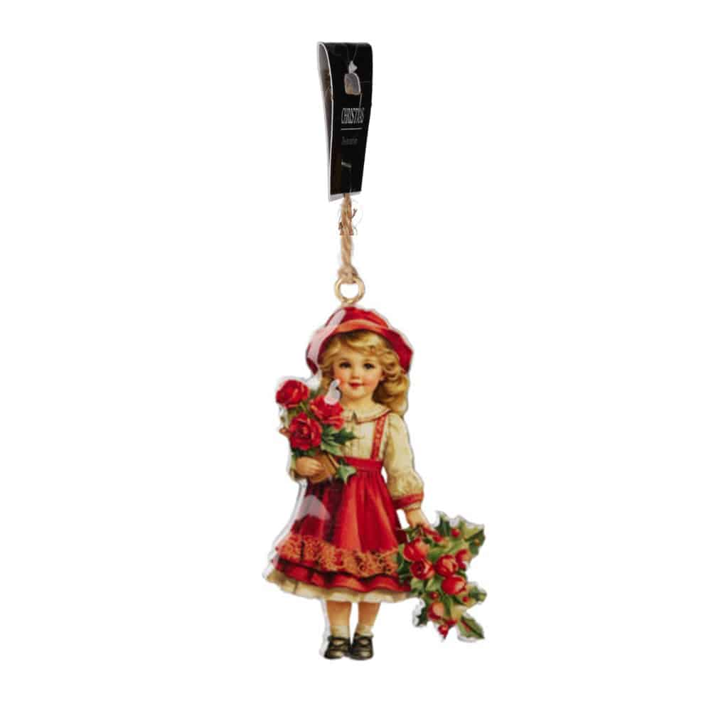 Tin Christmas Ornament – Little Girl