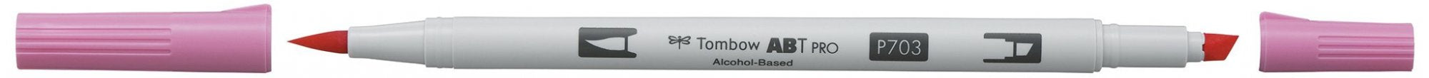 Tombow Oboustranný štětcový lihový fix ABT PRO - pink rose