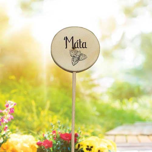 Wooden Herb Garden Plant Marker – Mint