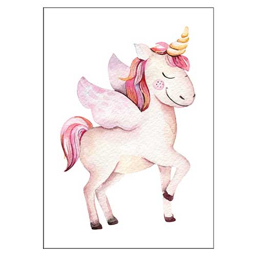 Children’s A4 Poster – Unicorn