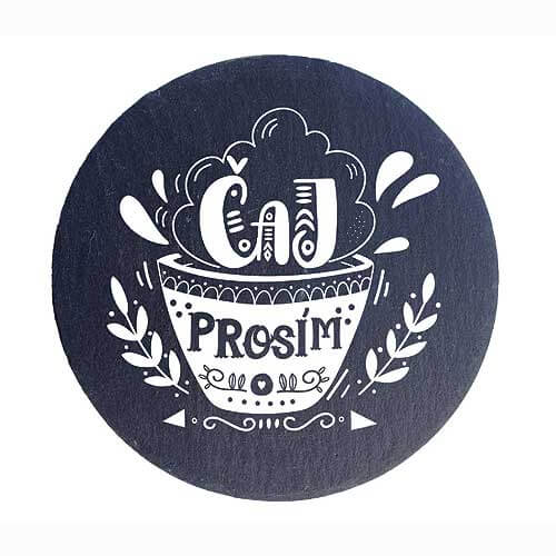 Stoneware Coaster 10 cm – Tea, Please