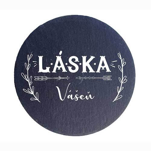 Stoneware Coaster 10 cm – Love and Passion