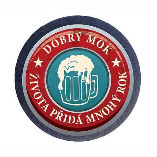 Stoneware Coaster with “A Good Drink Adds Many Years” Slogan