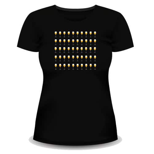 Women's Black 50th Birthday T-shirt with Glasses