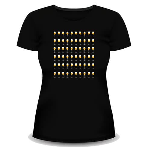 Women's Black 60th Birthday T-shirt with Glasses