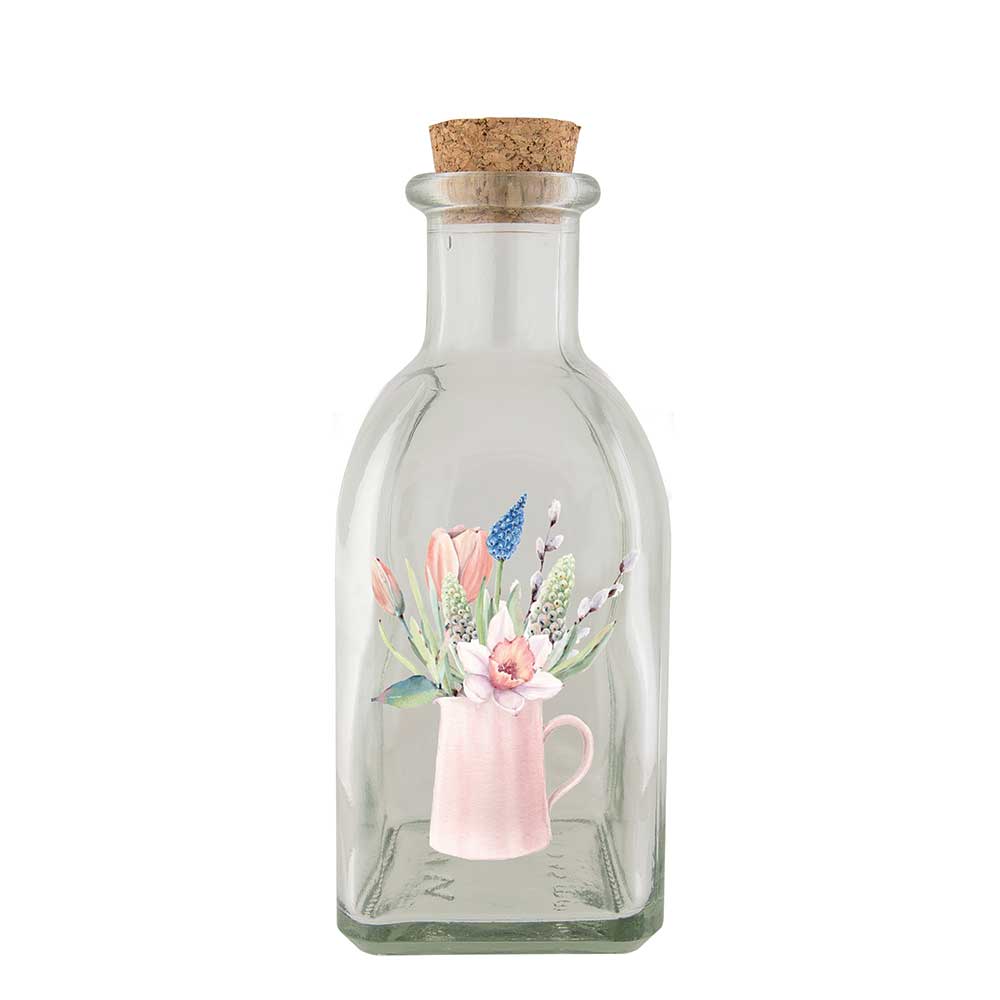 Glass Bottle 250 ml – Flowers