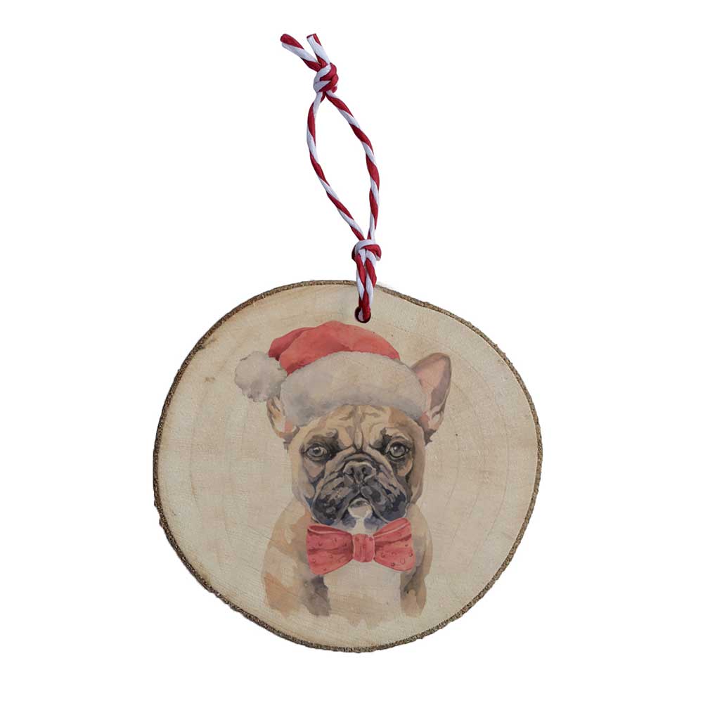 Wooden Christmas Ornament – Bulldog