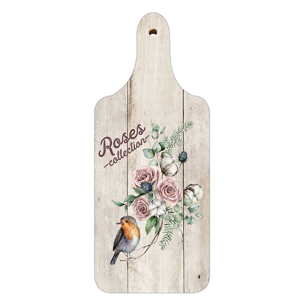 Decorative Wooden Board 28 cm – Roses Collection