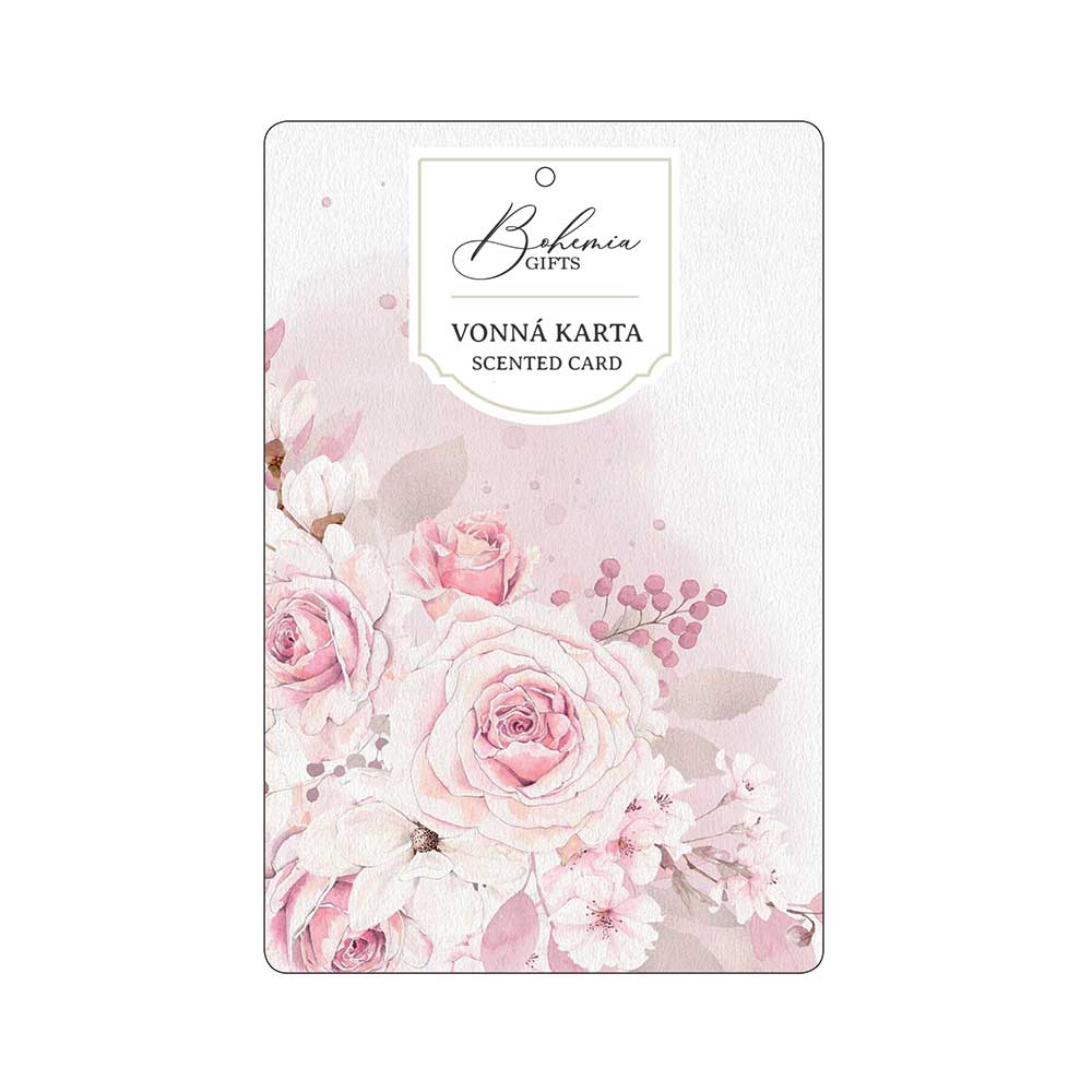 Large Scented Card with Rose Motif