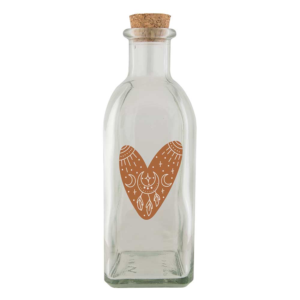 Glass Bottle 500 ml – Brown Heart