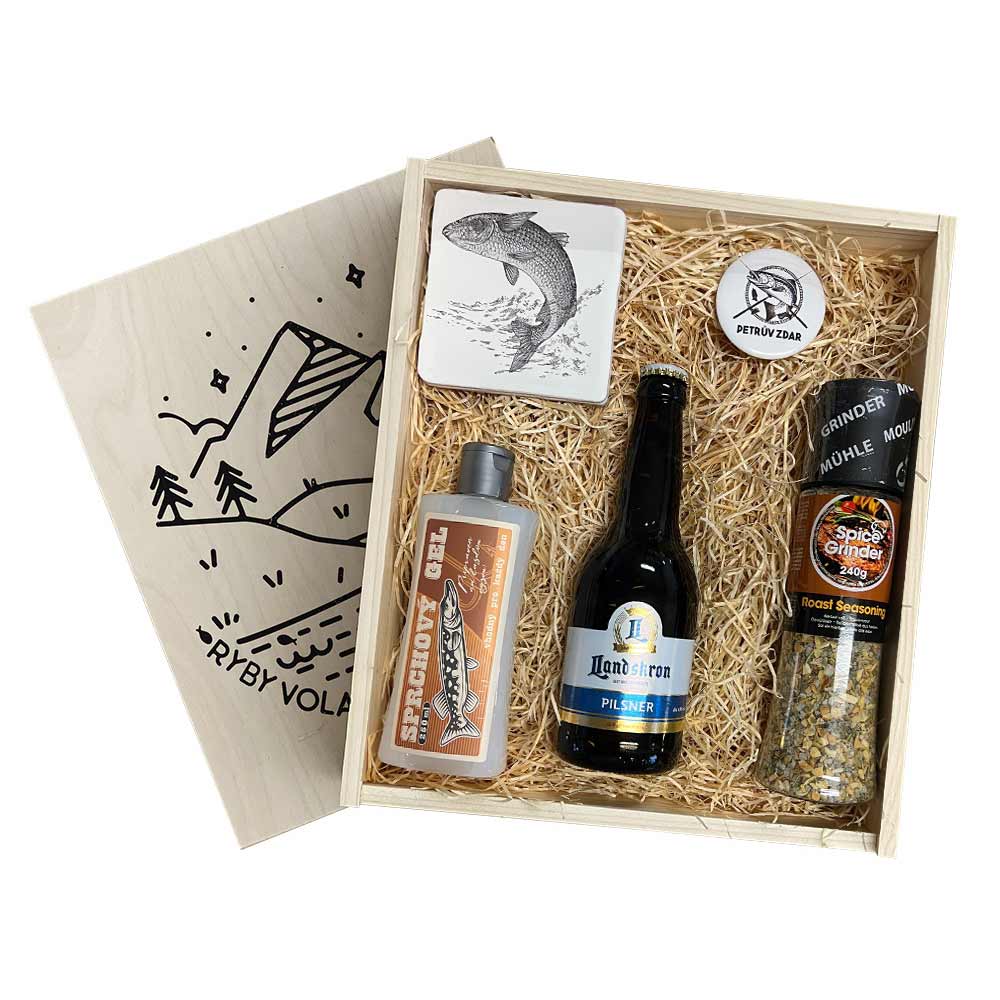 XL Wooden Gift Box for Fishermen – Fish Are Calling