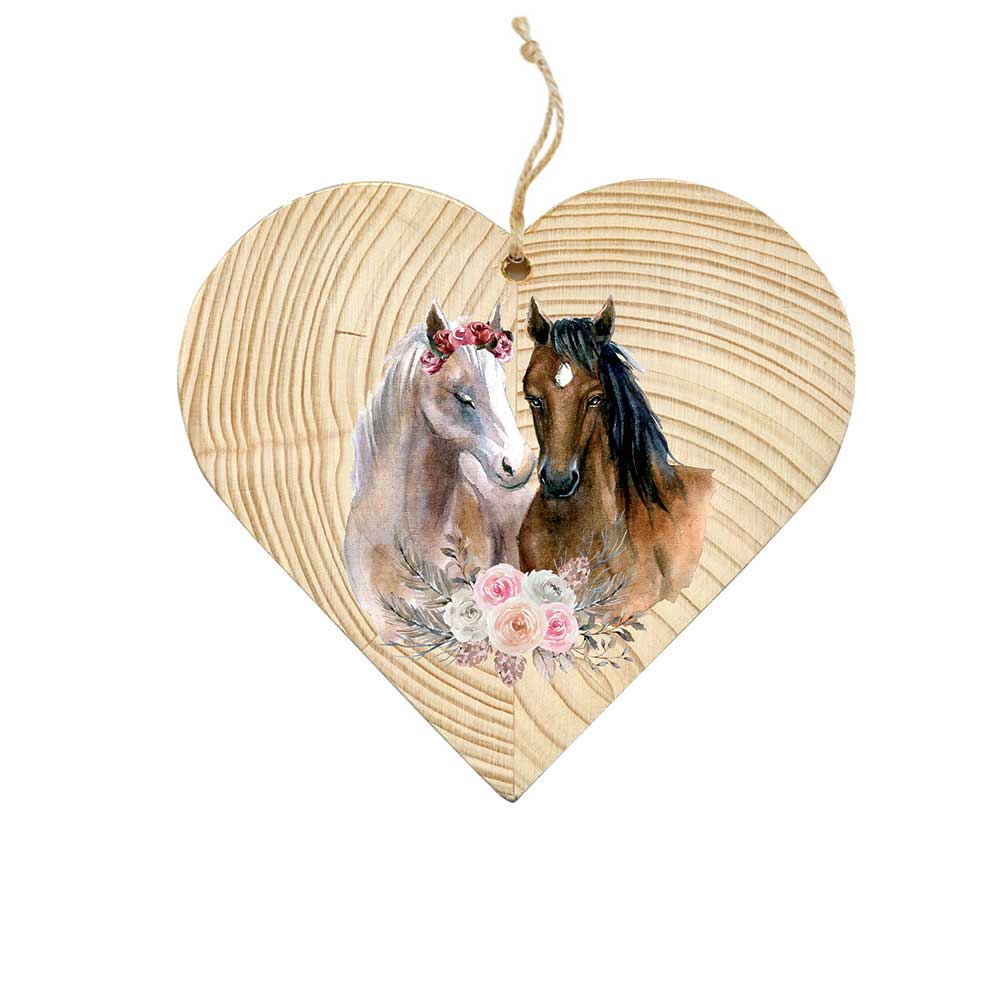 Wooden Decorative Heart for Horse Lovers