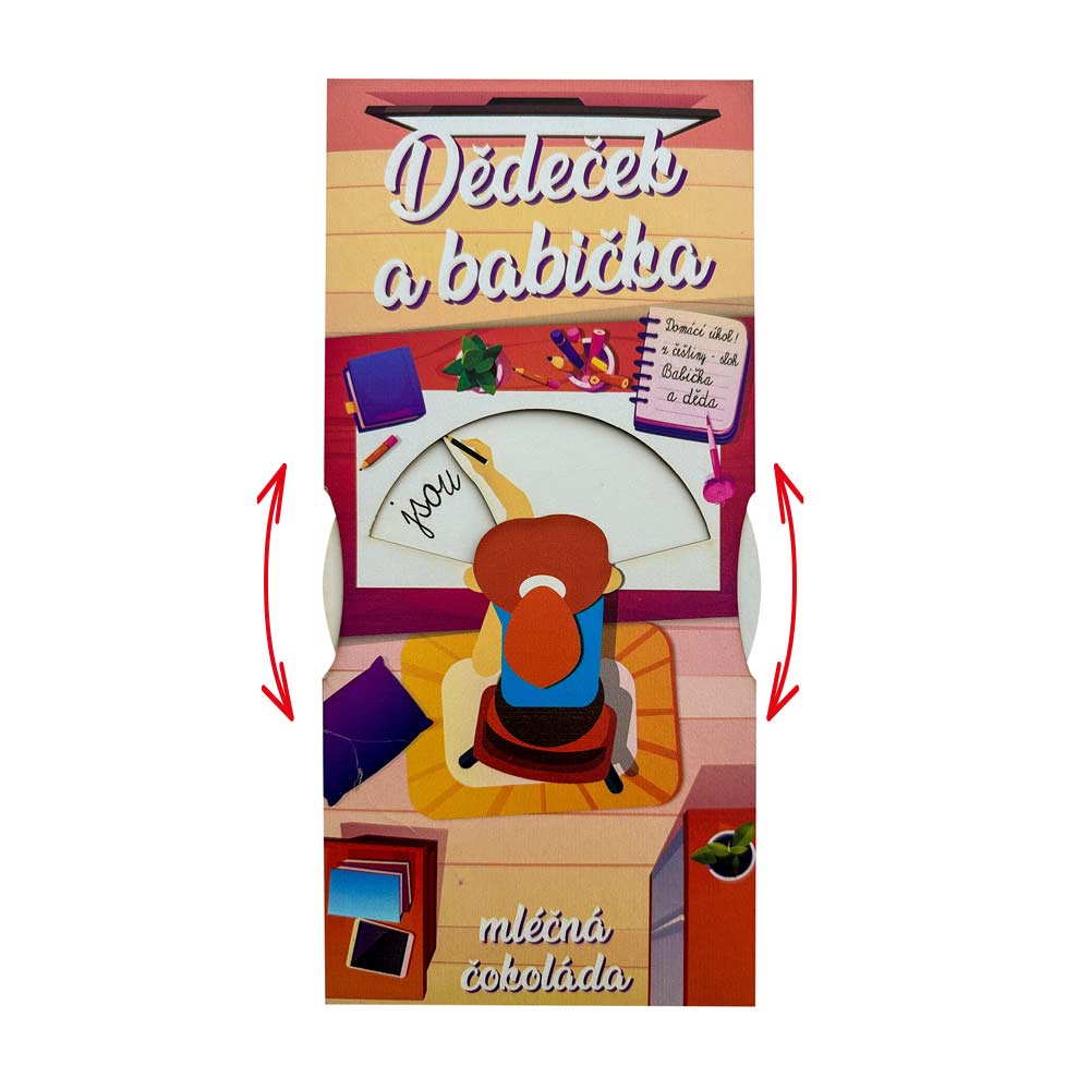 Interactive Milk Chocolate Gift for Grandparents from Granddaughter