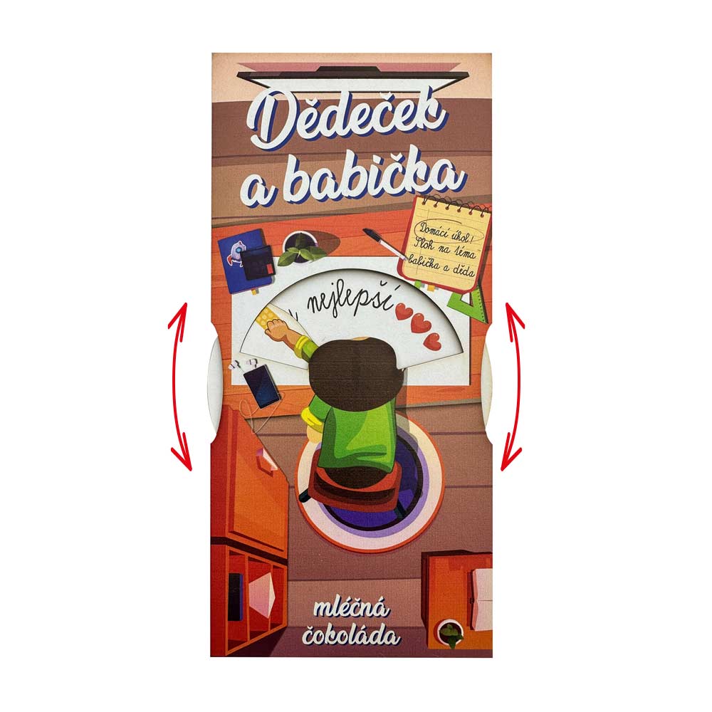 Interactive Milk Chocolate Gift for Grandparents from a Grandson, 100 g