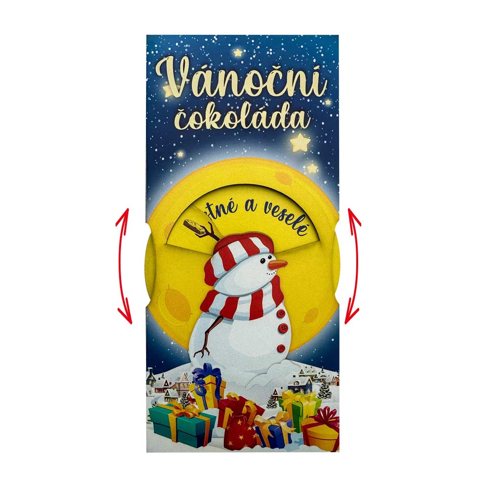 Christmas Interactive Milk Chocolate 100 g with Greeting and Snowman