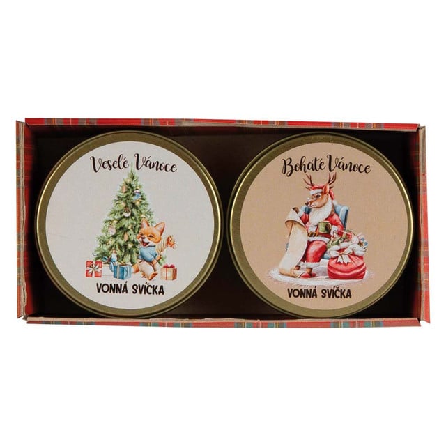 Gift Box of 2 Scented Candles – Rich Christmas