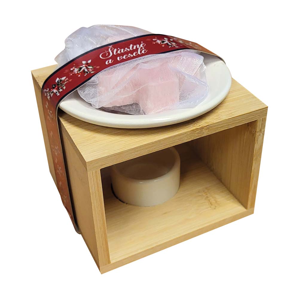 Christmas Aroma Lamp with Tree-Shaped Scented Wax – Merry Christmas