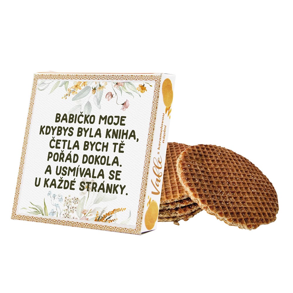 Caramel-Filled Wafers in a Display Box for Grandma