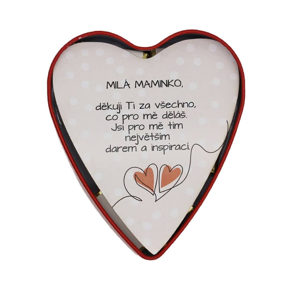 Milk Chocolate Wafers in Heart Tin for Mum