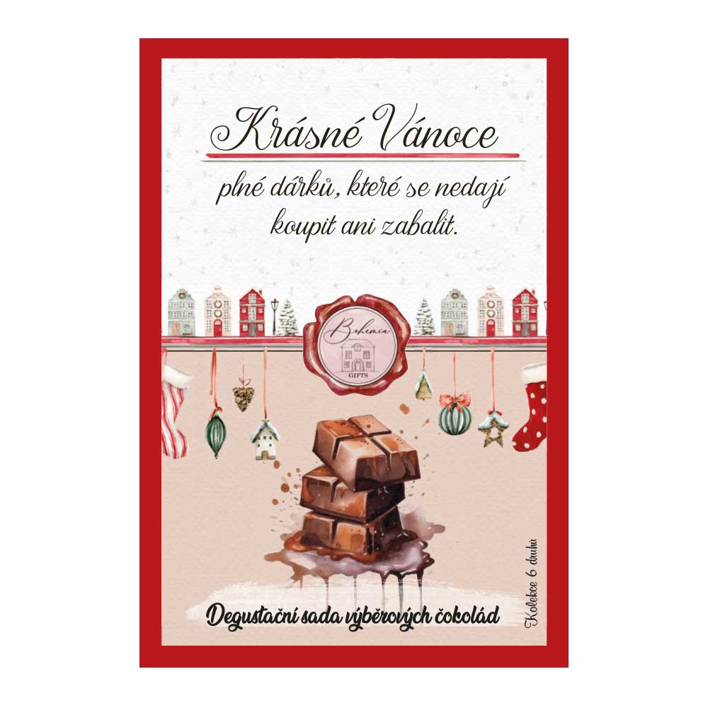 Christmas Chocolate Tasting Set, 6 x 25 g