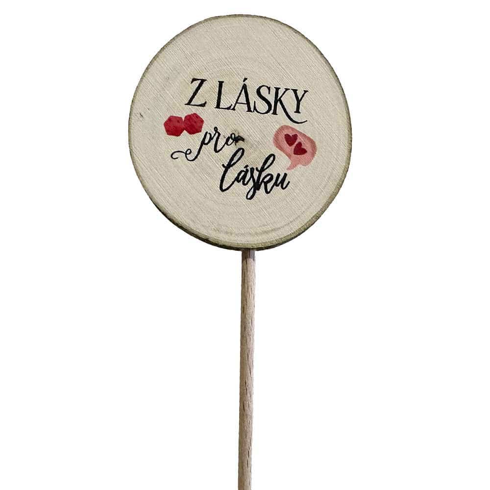 Wooden Flower Pick, From Love for Love