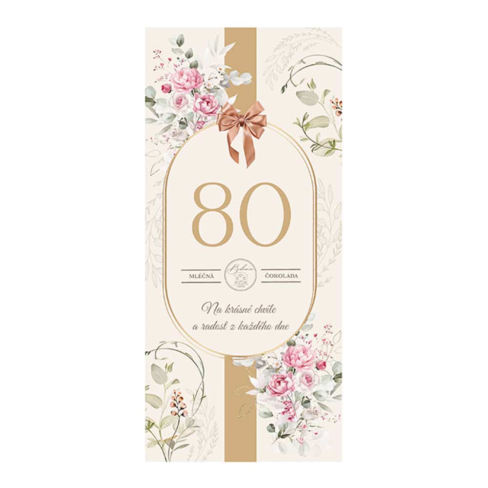 Milk Chocolate Gift for a Woman's 80th Birthday