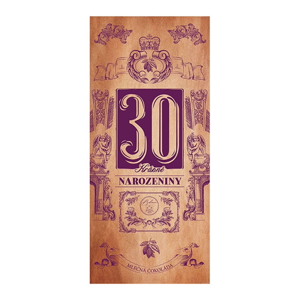 Milk Chocolate Gift for a Man’s 30th Birthday, 100 g
