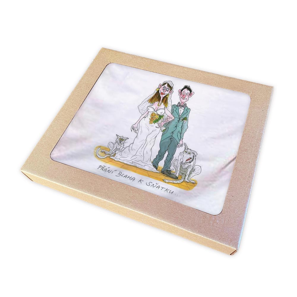 Wedding T-shirt with a Wish of Marital Bliss / Pivrnec