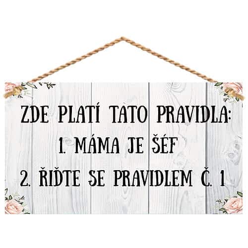Hanging Decorative Plaque for Mum – Rules
