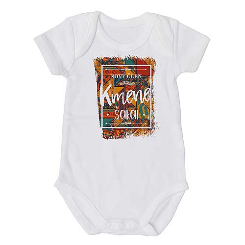 Baby Bodysuit with New Member of the Tribe – Jackal Print